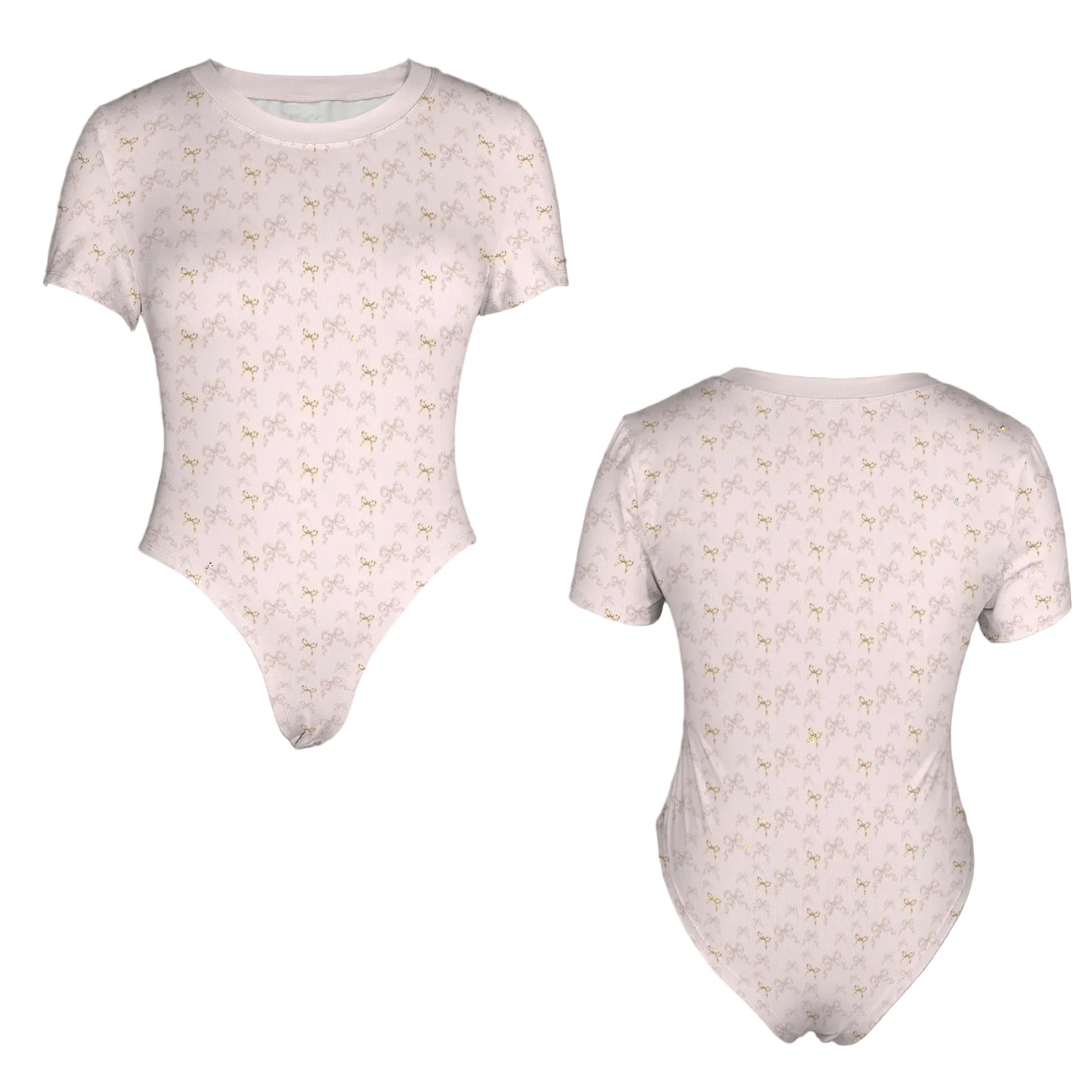 Short Sleeve Bodysuit - Rococo Blush