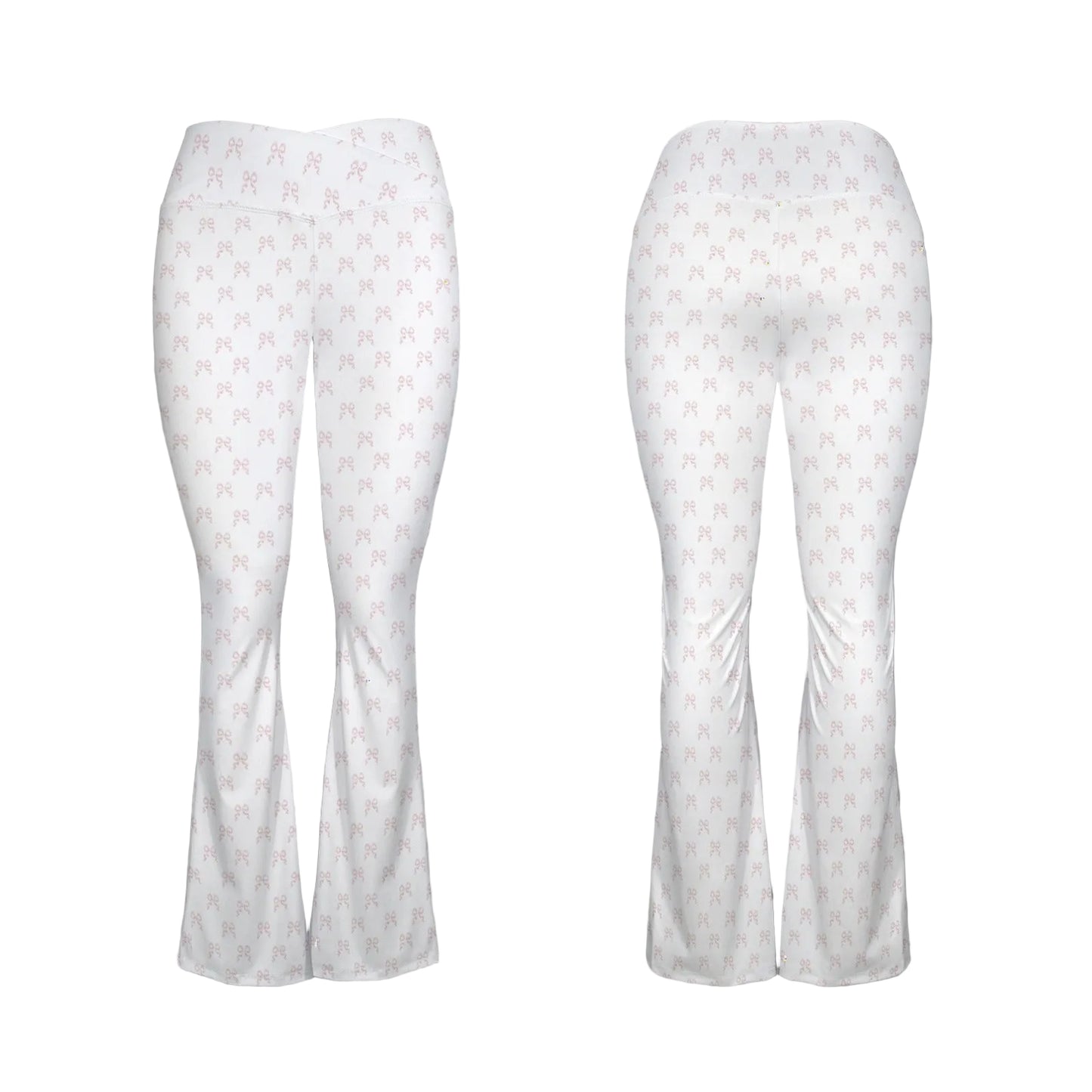 High Waist Flare Leggings - Collection 1 - Rococo Blush Petite