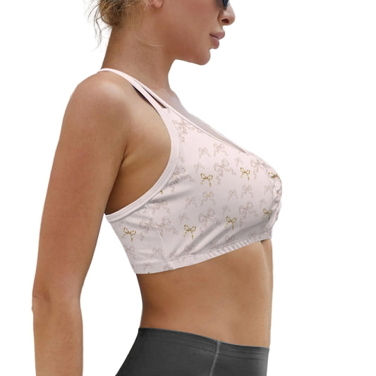 Split Strap Sports Bra - Collection 1 - Rococo Blush