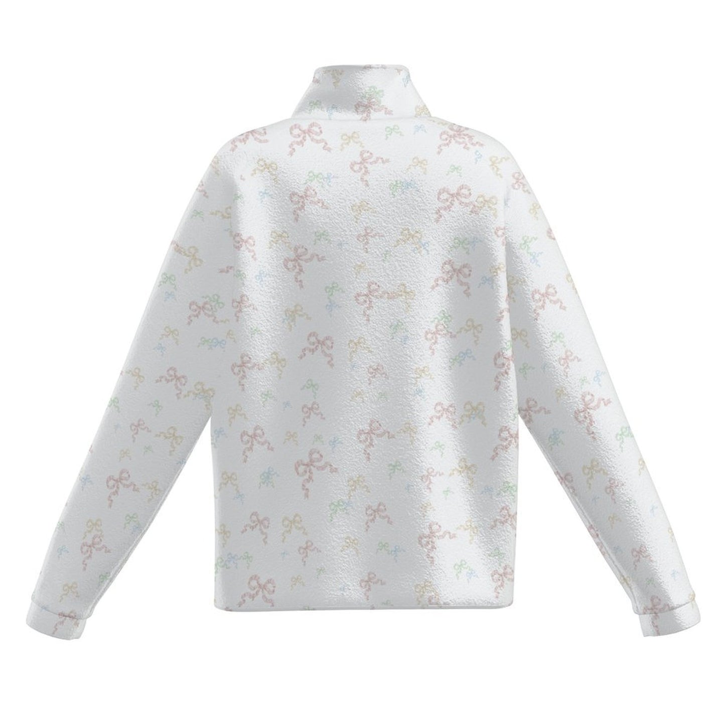 All Over Print Women's Casual Fleece-Lined Button-Up Jacket with Chest Pocket