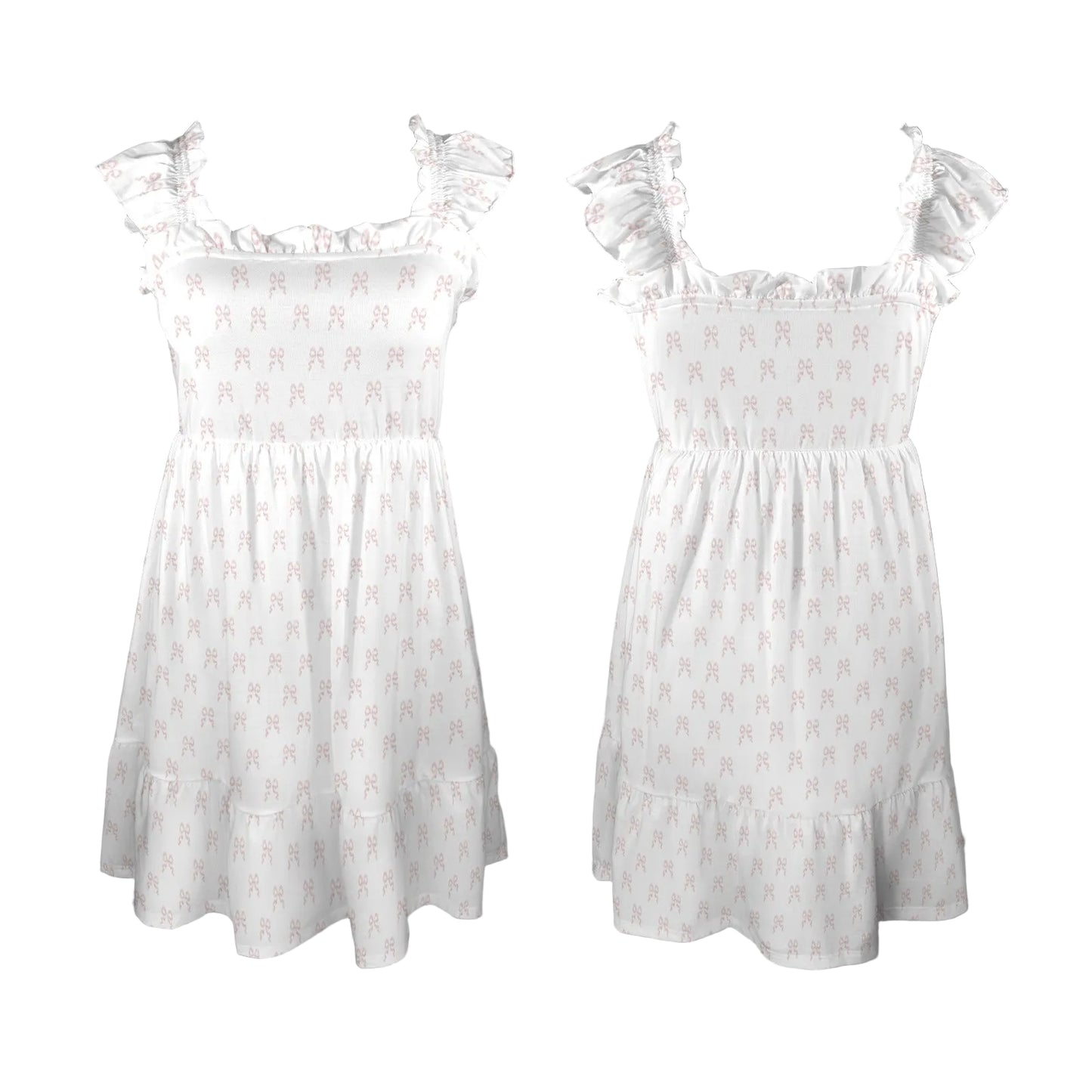 Ruffle Square Neck Dress - Collection 1 - Rococo Blush Petite