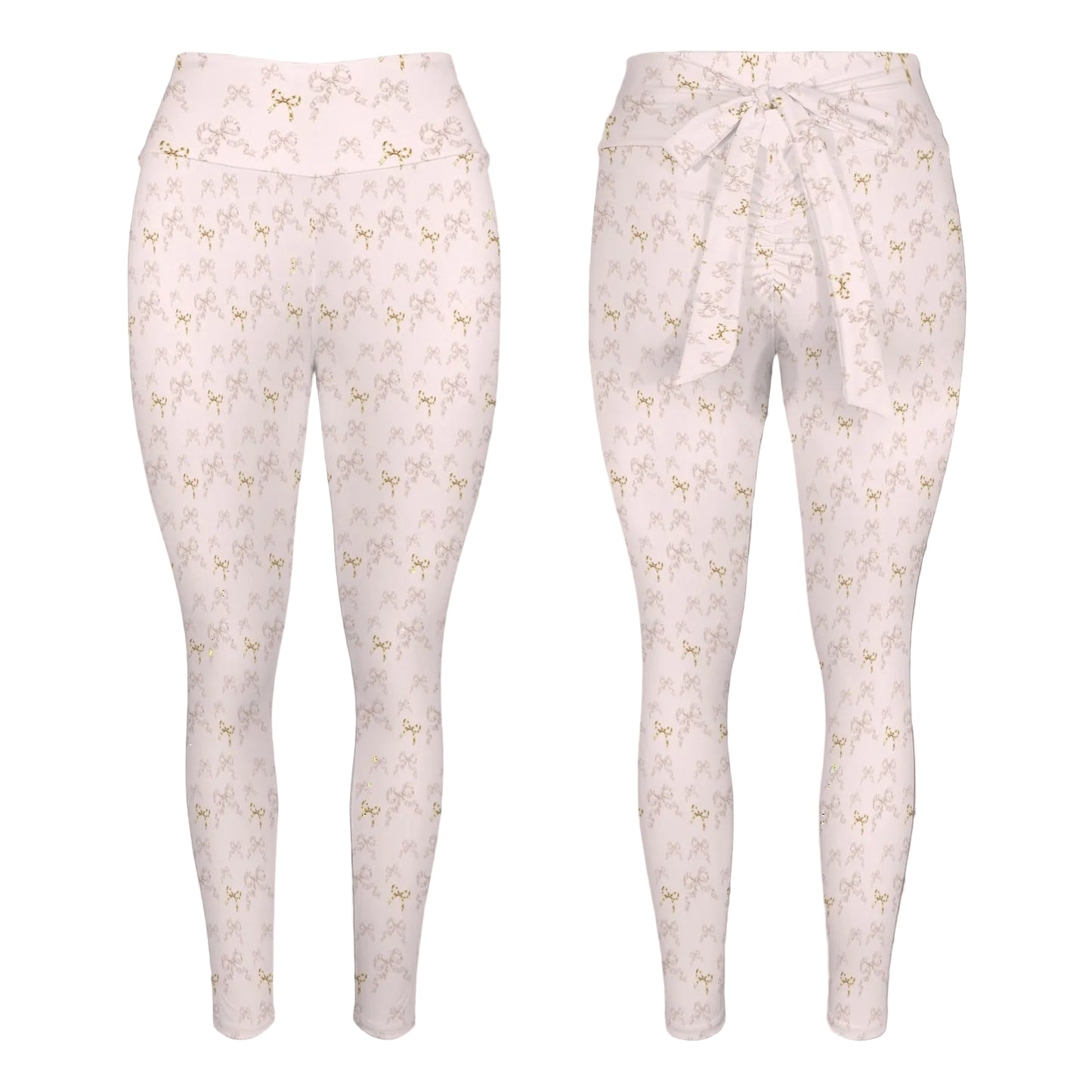 Bow Tie Leggings - Collection 1 - Rococo Blush