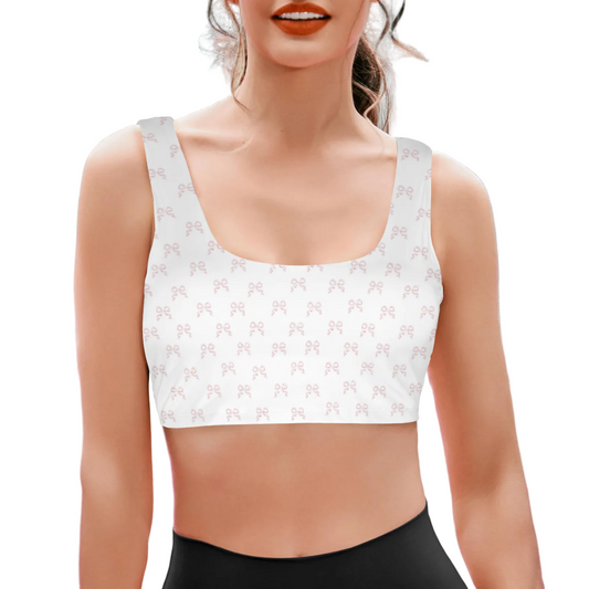 Twist Back Sports Bra - Collection 1 - Rococo Blush Petite
