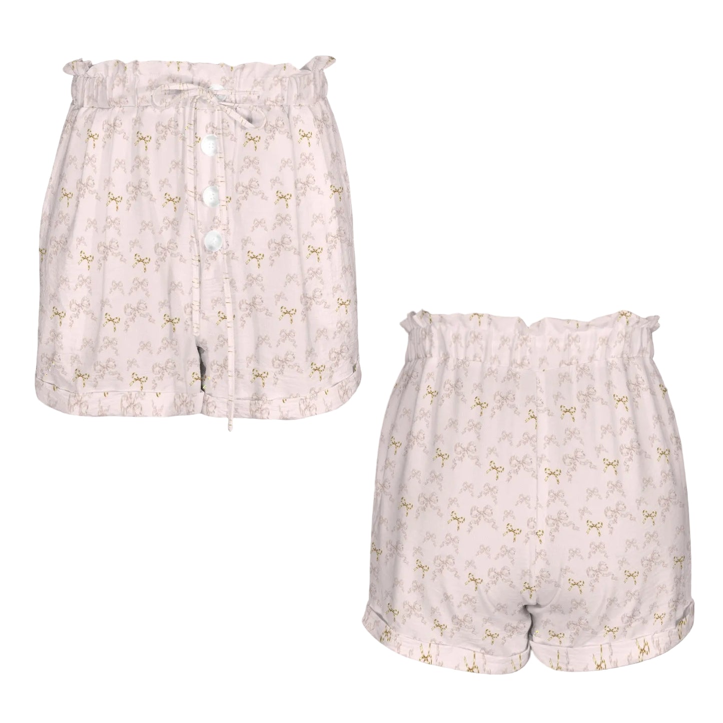 Ruched Waist Shorts - Collection I - Rococo Blush