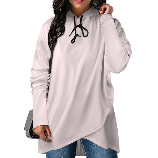 Custom Women Mid‑Length Long Sleeve Hoodie