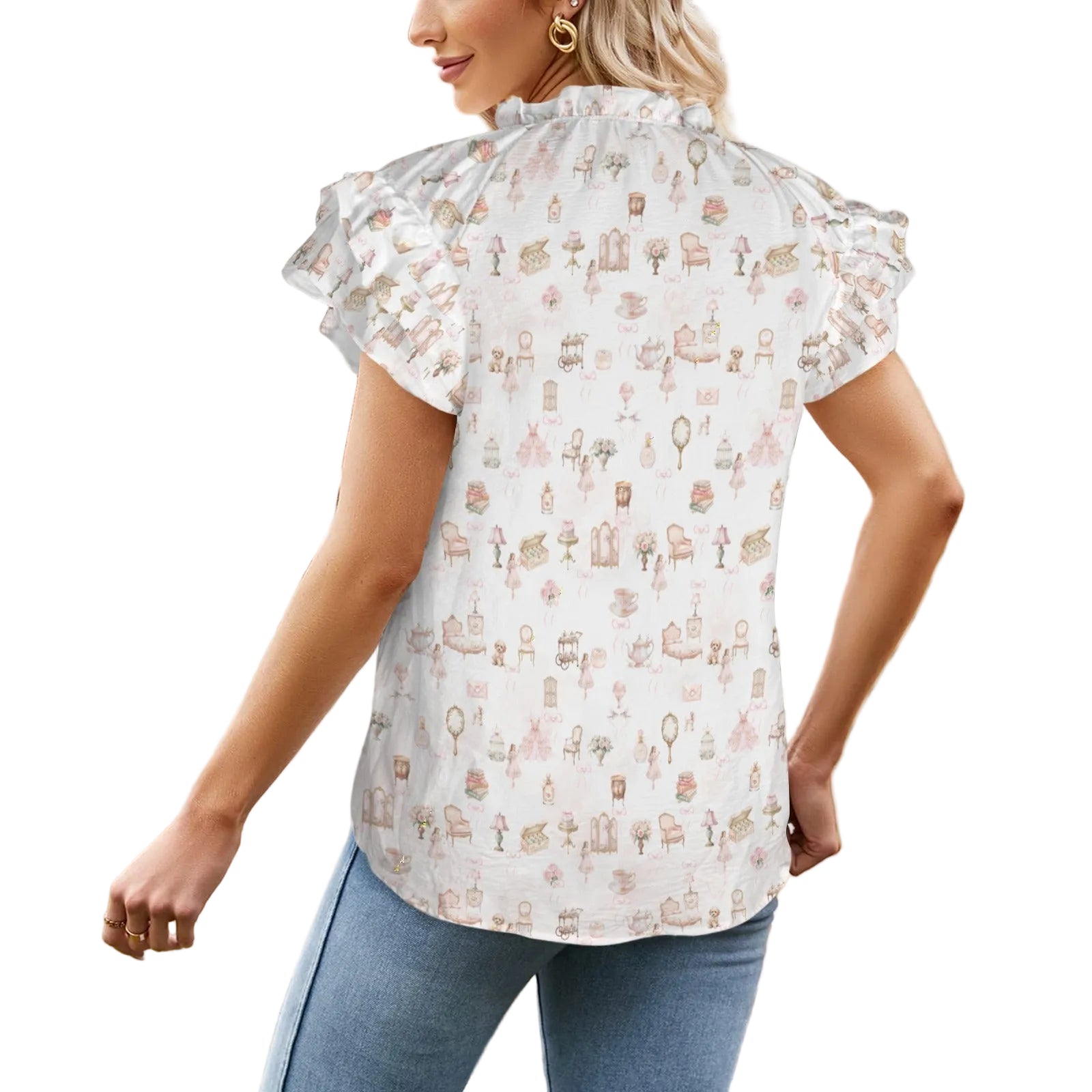 Ruffle Sleeve Blouse - Arabella's Tiny World