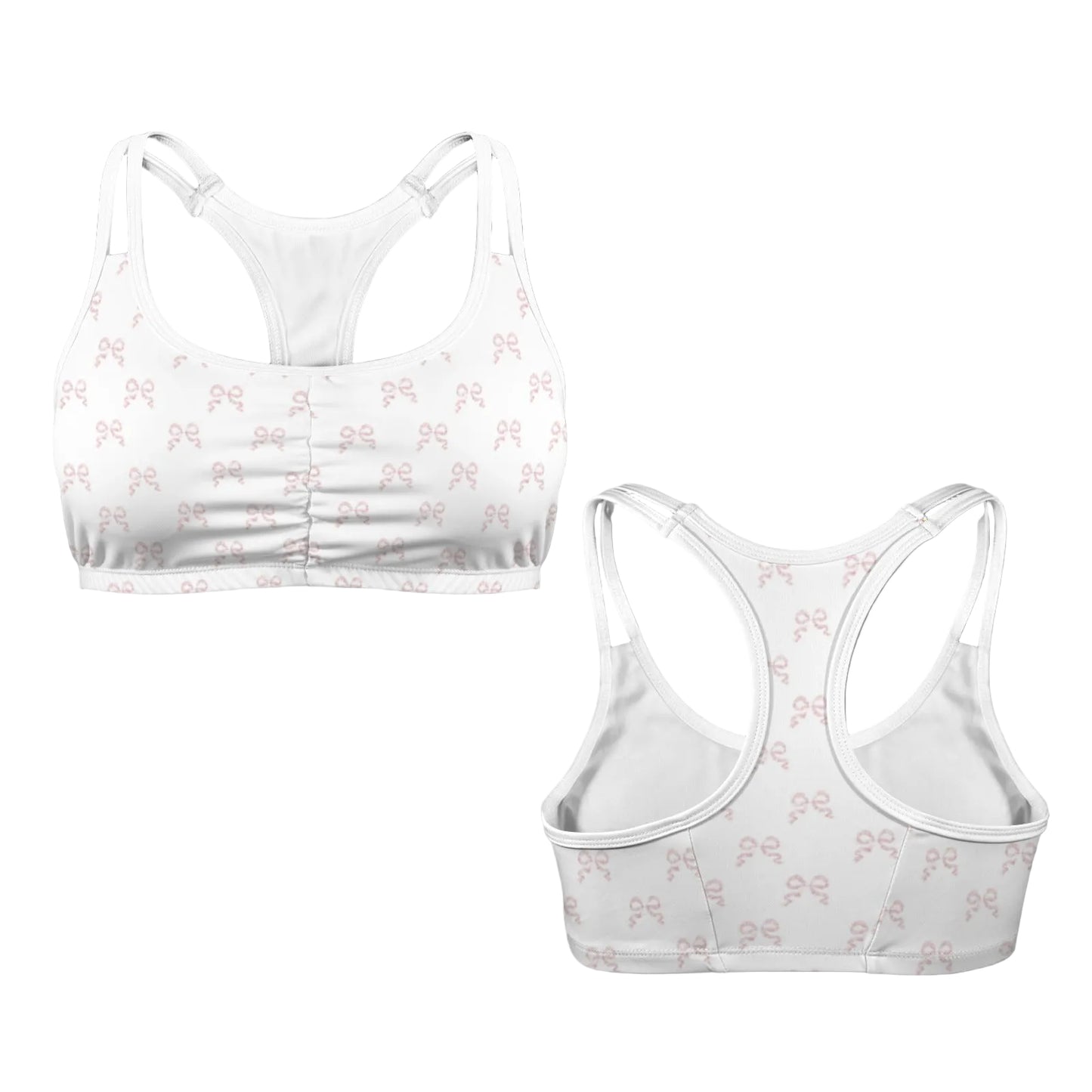 Split Strap Sports Bra - Collection 1 - Rococo Blush Petite