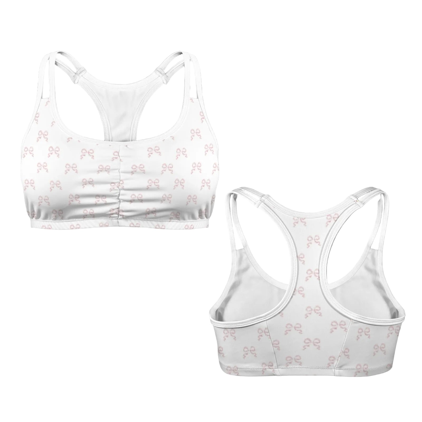 Split Strap Sports Bra - Collection 1 - Rococo Blush Petite