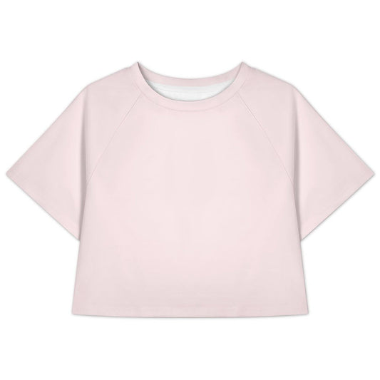 Custom Women's Short Sleeve Crew Neck Cropped Tee Crop T Shirt