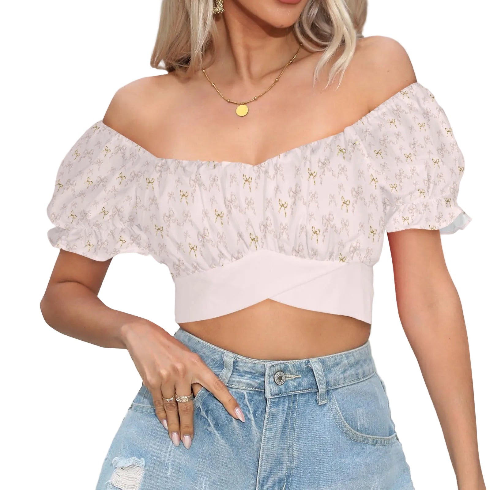 Back Tie Ruffle Crop Top - Collection 1 - Rococo Blush