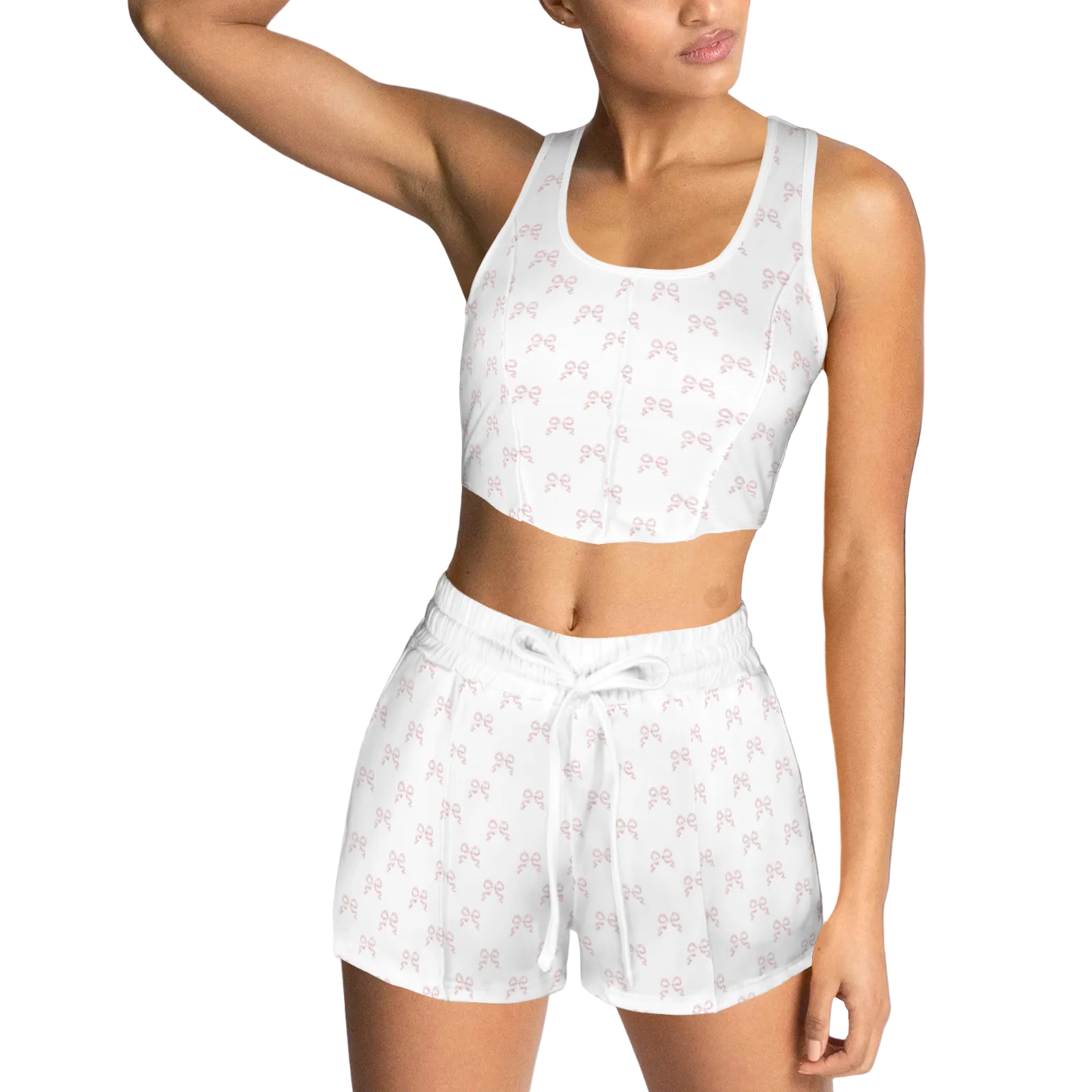 Fitted Tank & Sports Shorts Set - Collection 1 - Rococo Blush Petite