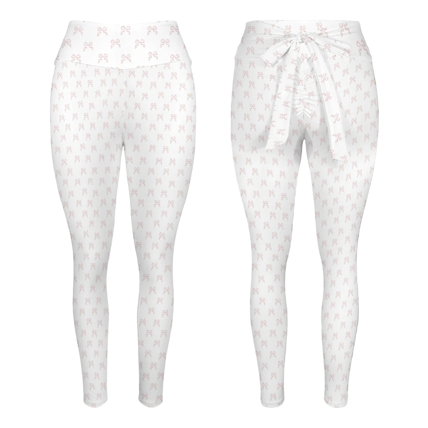 Bow Tie Leggings - Collection 1 - Rococo Blush Petite