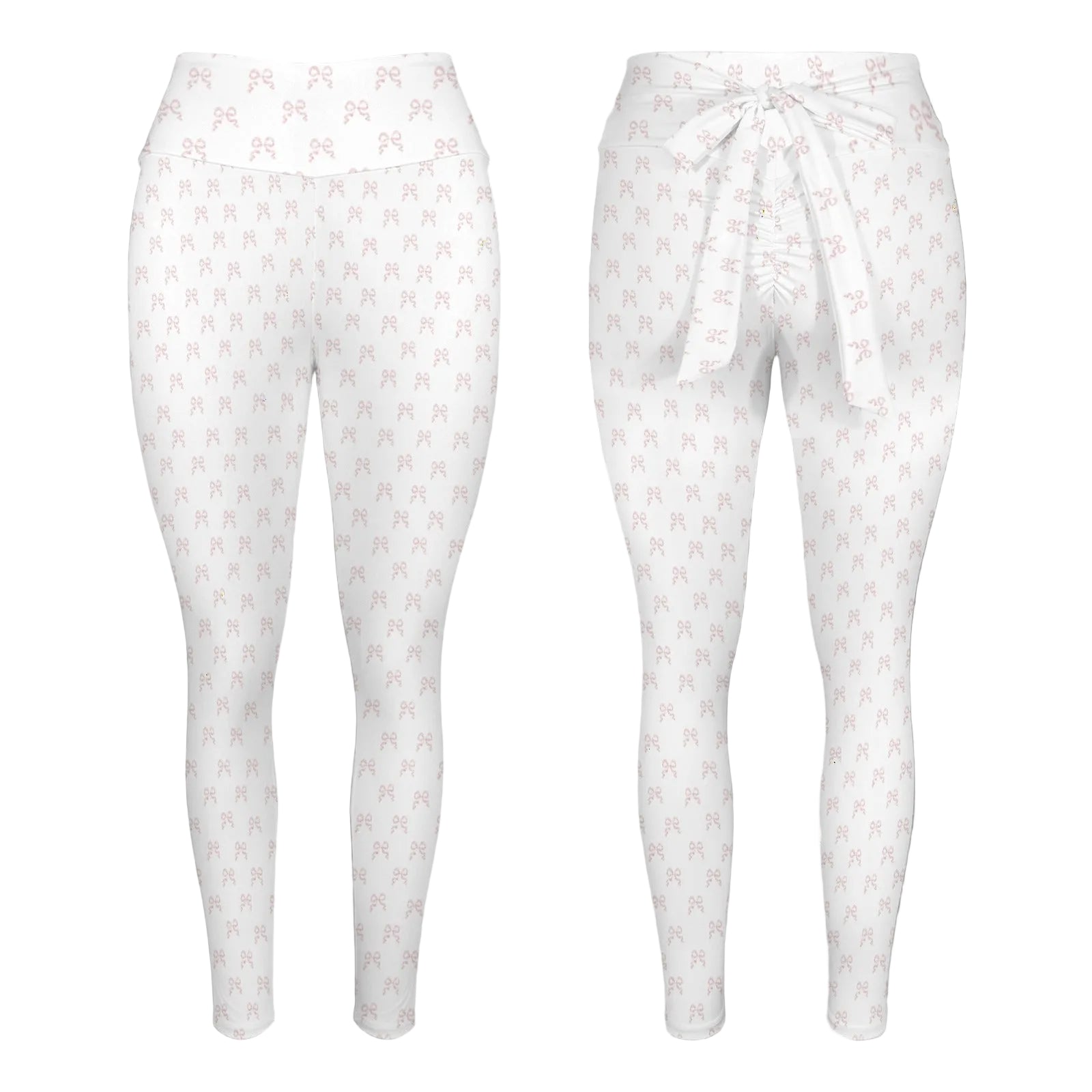 Bow Tie Leggings - Collection 1 - Rococo Blush Petite