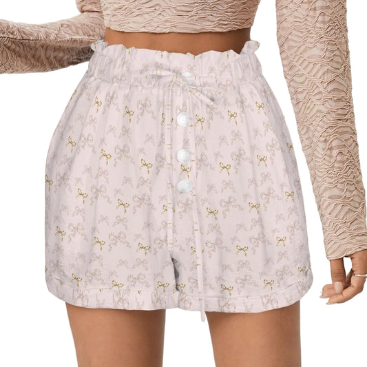 Ruched Waist Shorts - Collection I - Rococo Blush