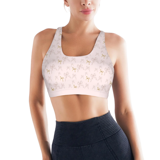 Cross Back Sports Bra - Collection 1 - Rococo Blush