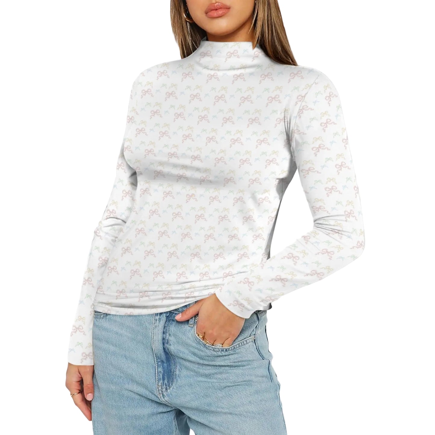 Turtle Neck Top - Collection I - Rococo Bows