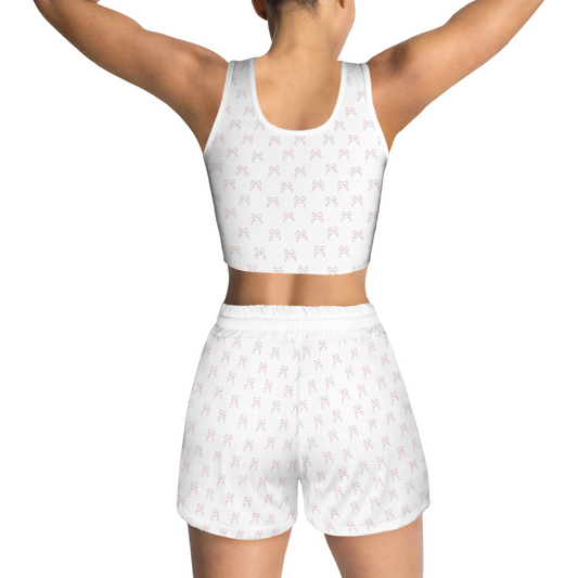 Fitted Tank & Sports Shorts Set - Collection 1 - Rococo Blush Petite