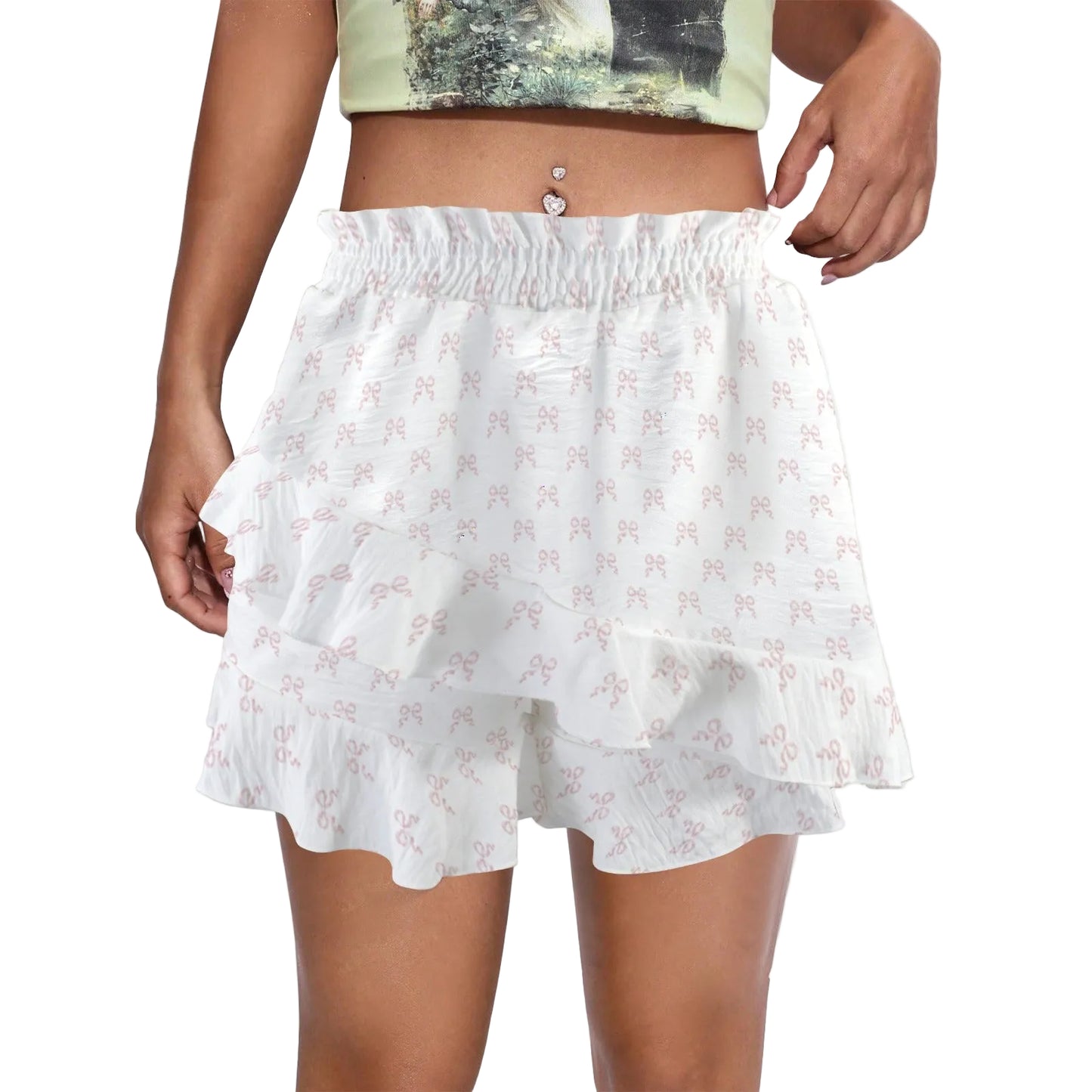 Ruffle Front Shorts - Collection 1 - Rococo Blush Petite