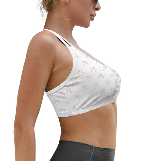 Split Strap Sports Bra - Collection 1 - Rococo Blush Petite