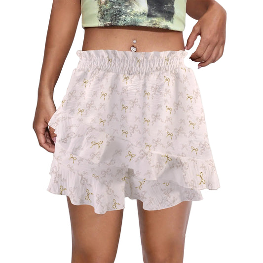 Ruffle Front Shorts - Collection 1 - Rococo Blush