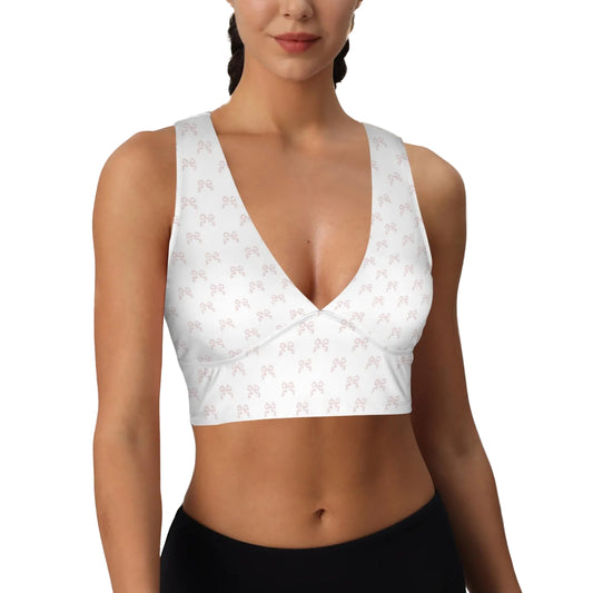 V Neck Sports Crop - Collection 1 - Rococo Blush Petite