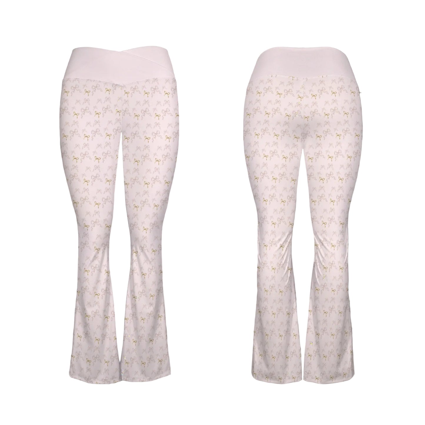 High Waist Flare Leggings - Collection 1 - Rococo Blush