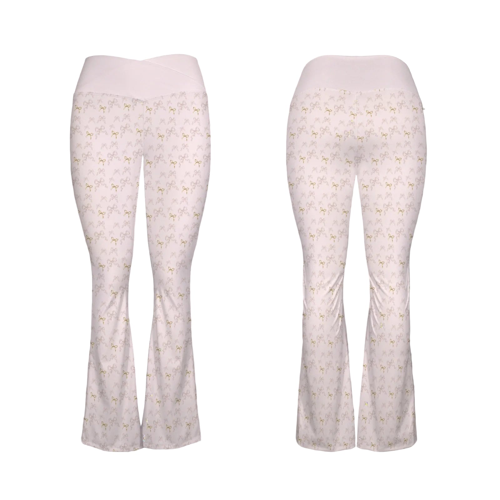 High Waist Flare Leggings - Collection 1 - Rococo Blush