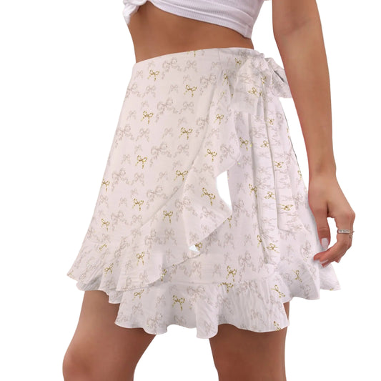 Ruffle Side Tie Skirt - Collection 1 - Rococo Blush