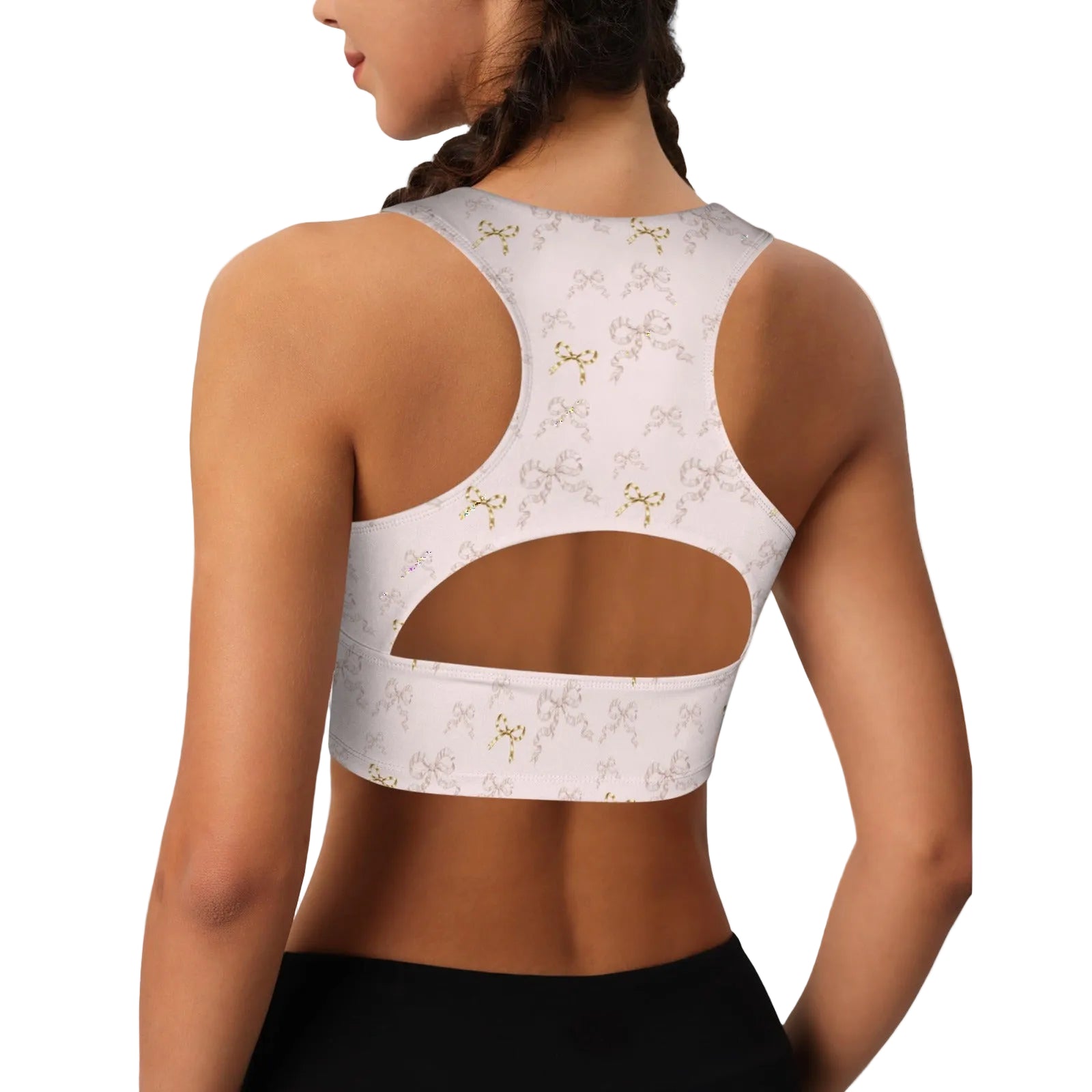 V Neck Sports Crop - Collection 1 - Rococo Blush