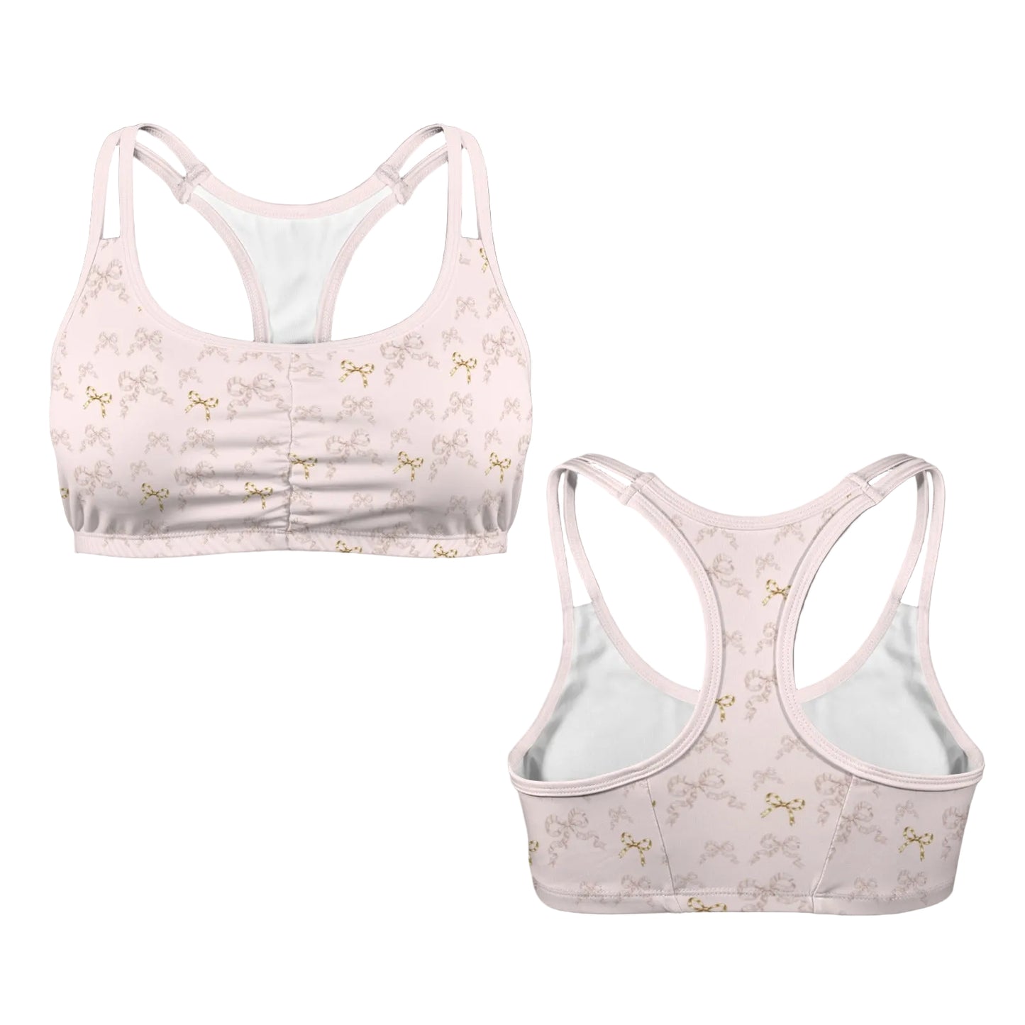 Split Strap Sports Bra - Collection 1 - Rococo Blush