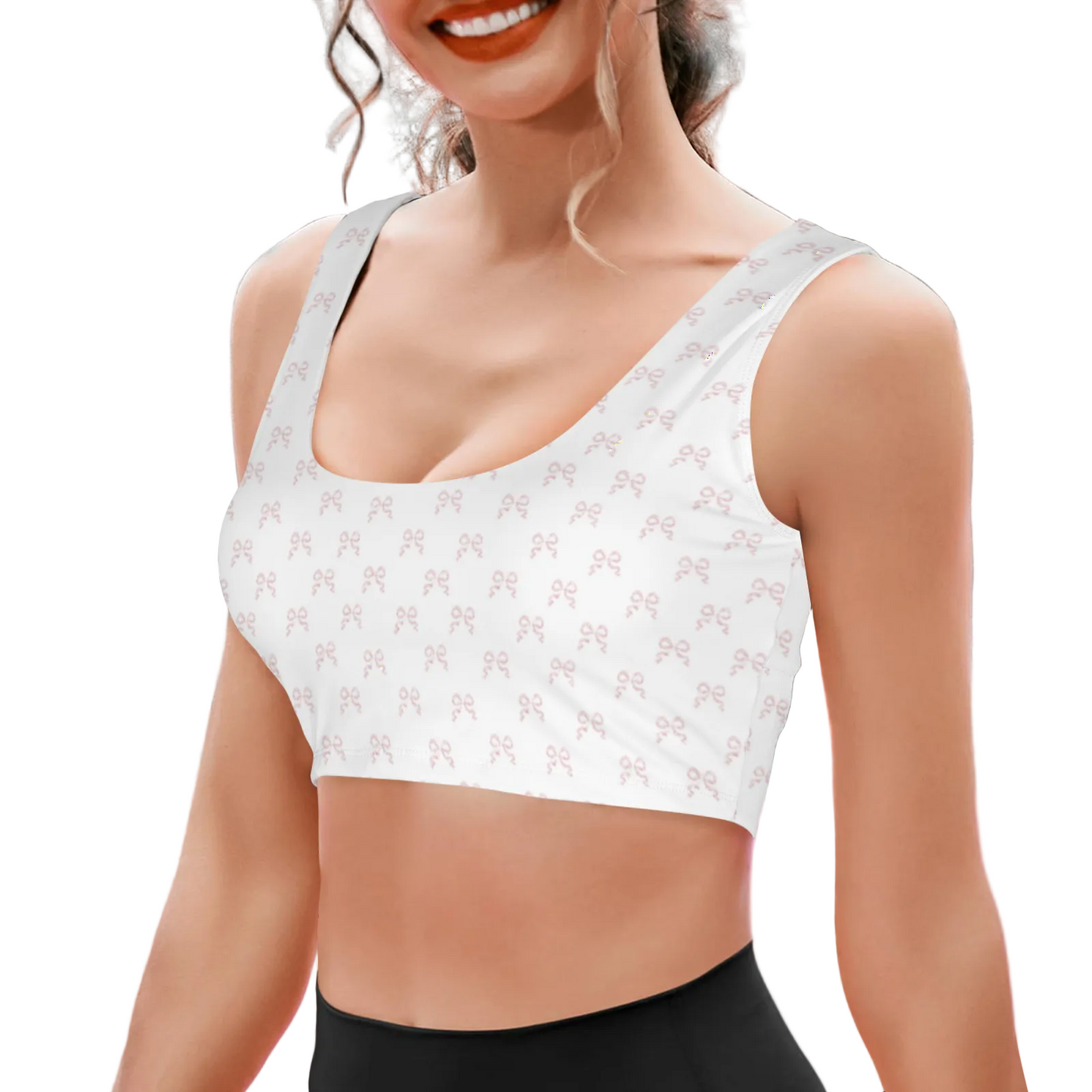 Twist Back Sports Bra - Collection 1 - Rococo Blush Petite