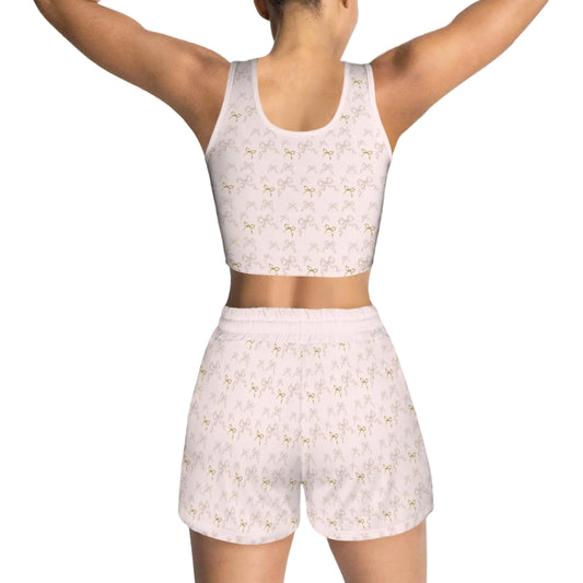 Fitted Tank & Sports Shorts Set - Collection 1 - Rococo Blush