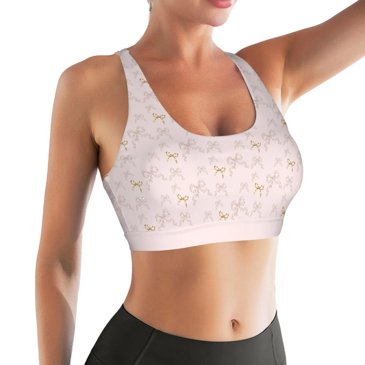 Cross Back Sports Bra - Collection 1 - Rococo Blush