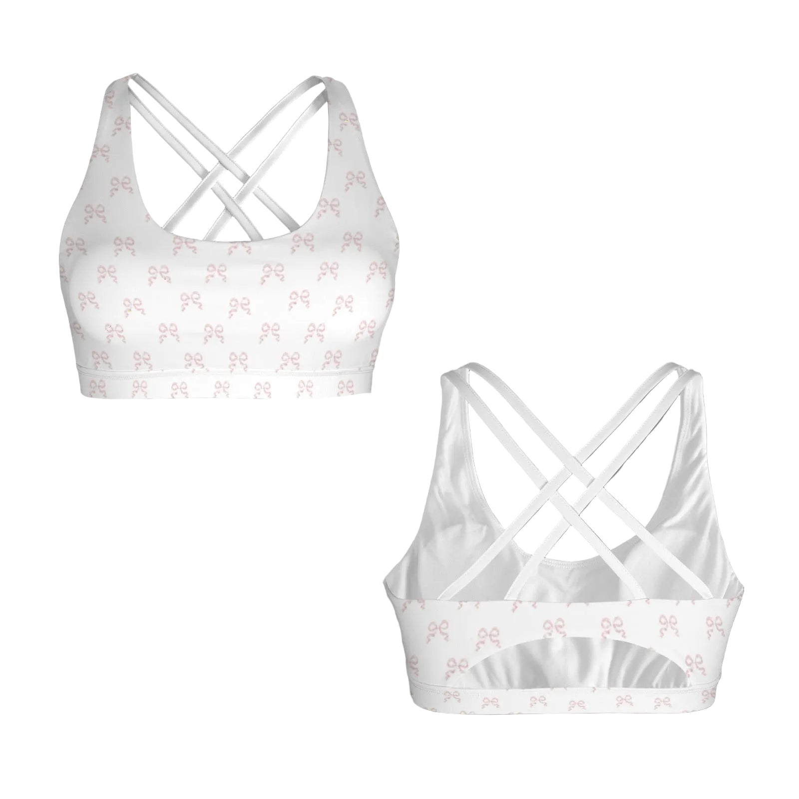 Cross Back Sports Bra - Collection 1 - Rococo Blush Petite