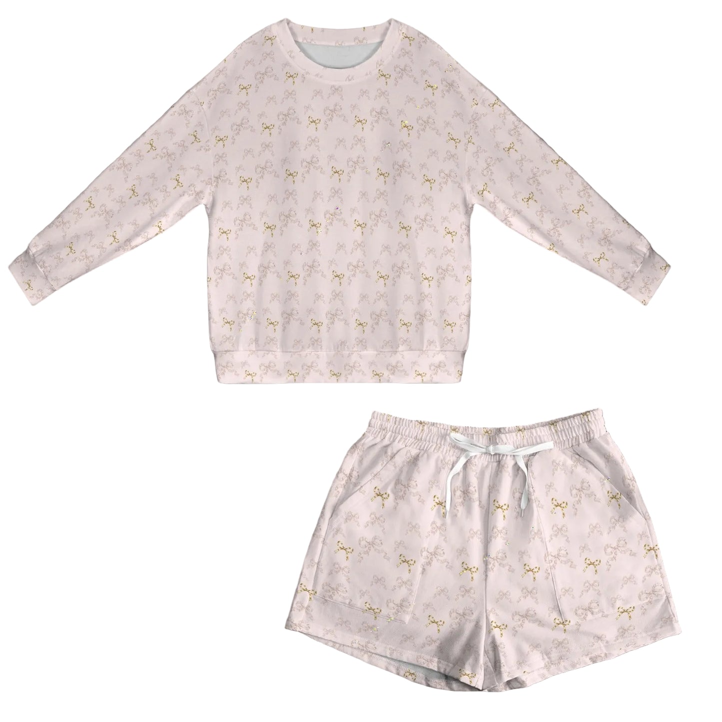 Sweatshirt & Shorts Set - Collection 1 - Rococo Blush