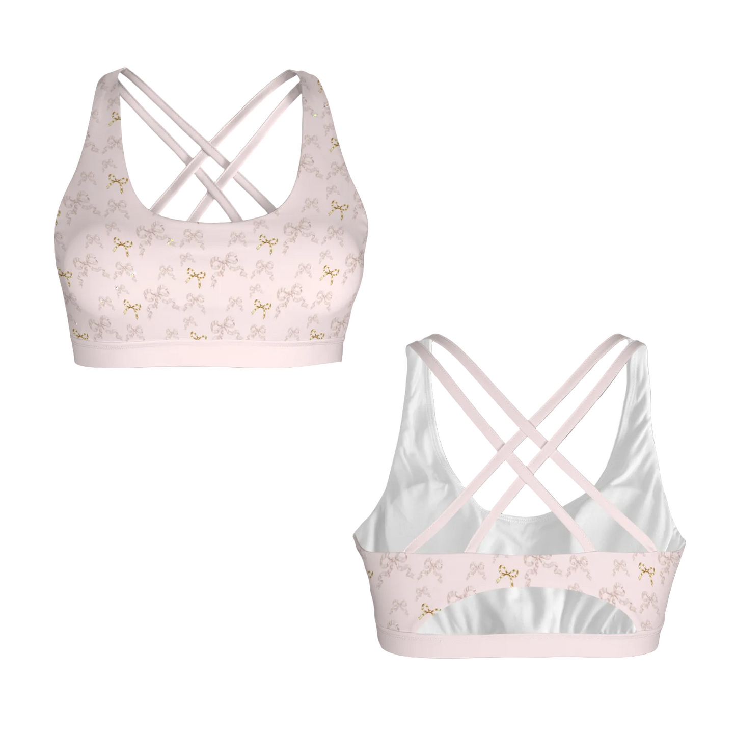 Cross Back Sports Bra - Collection 1 - Rococo Blush