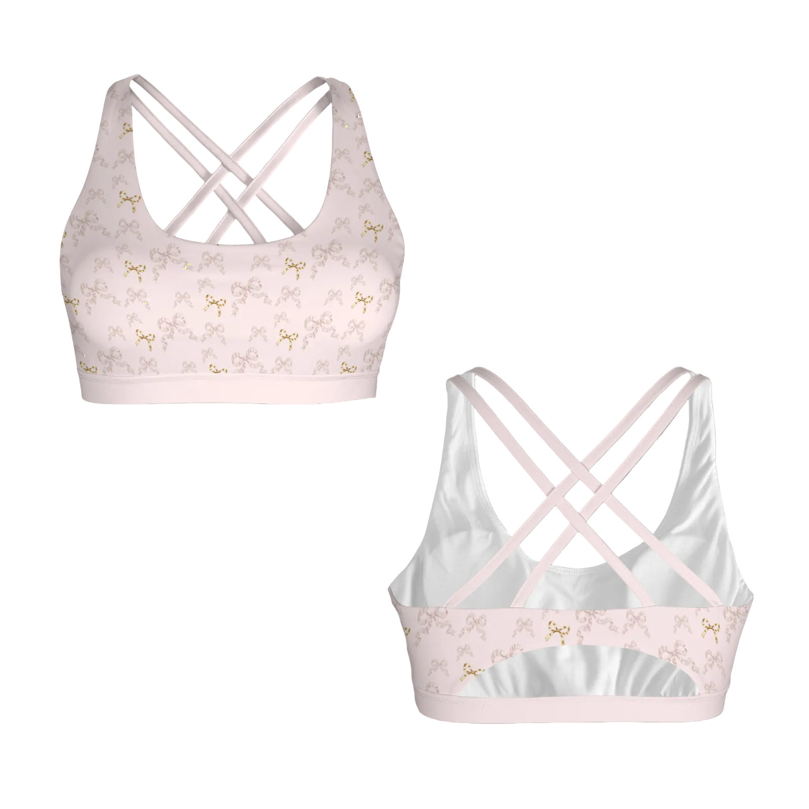 Cross Back Sports Bra - Collection 1 - Rococo Blush