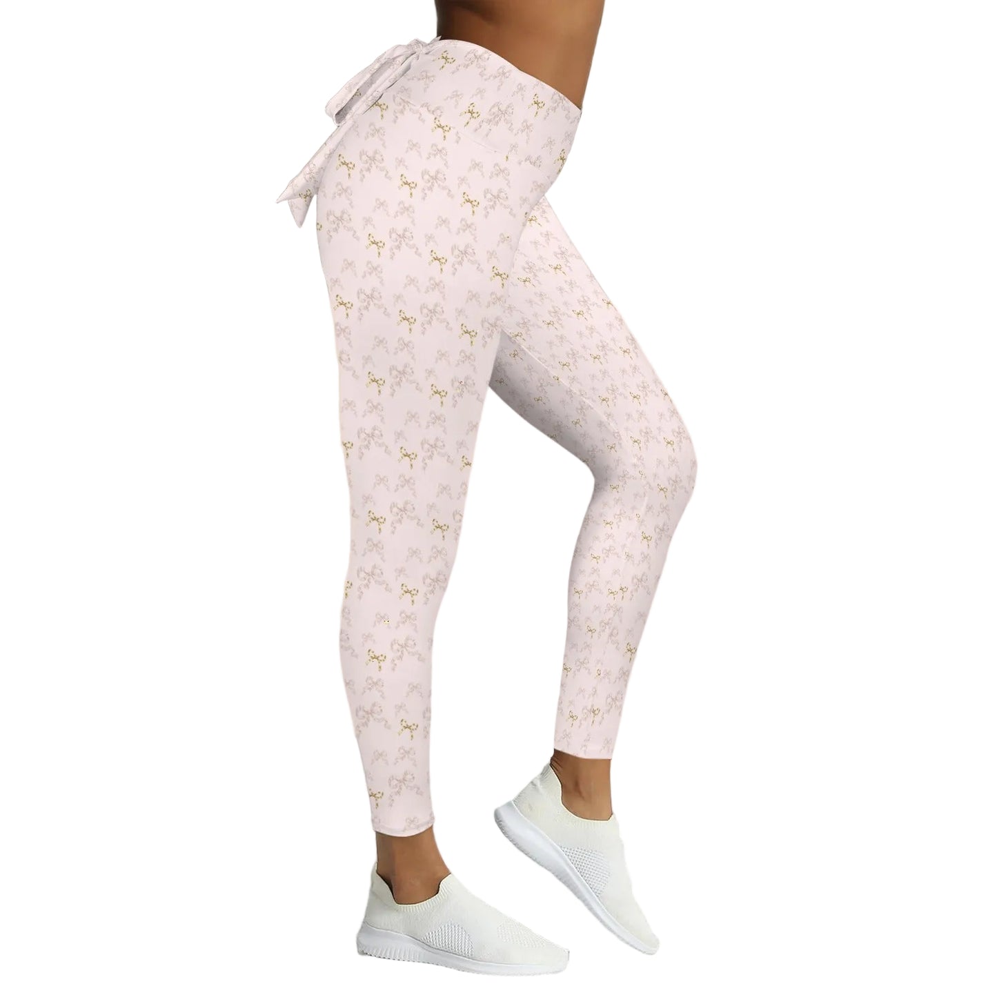 Bow Tie Leggings - Collection 1 - Rococo Blush