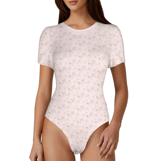 Short Sleeve Bodysuit - Rococo Blush