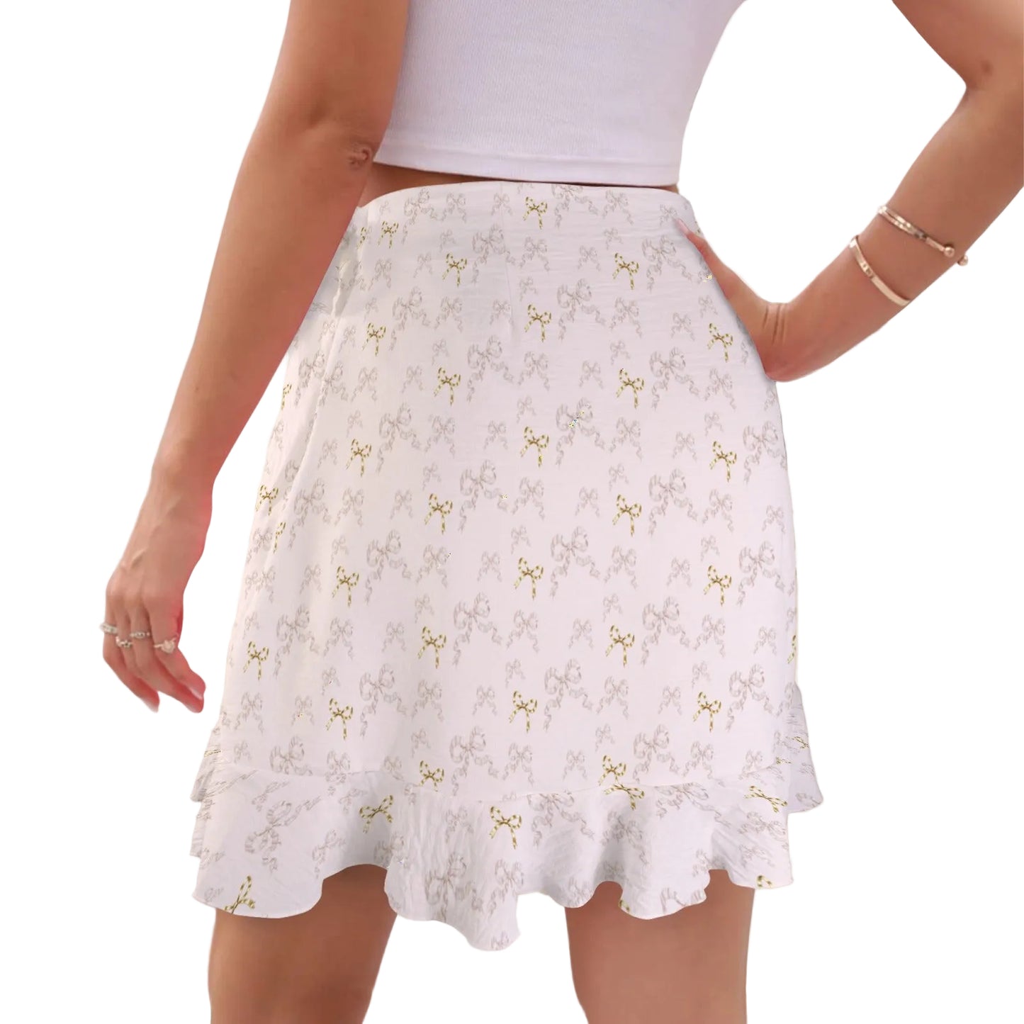 Ruffle Side Tie Skirt - Collection 1 - Rococo Blush