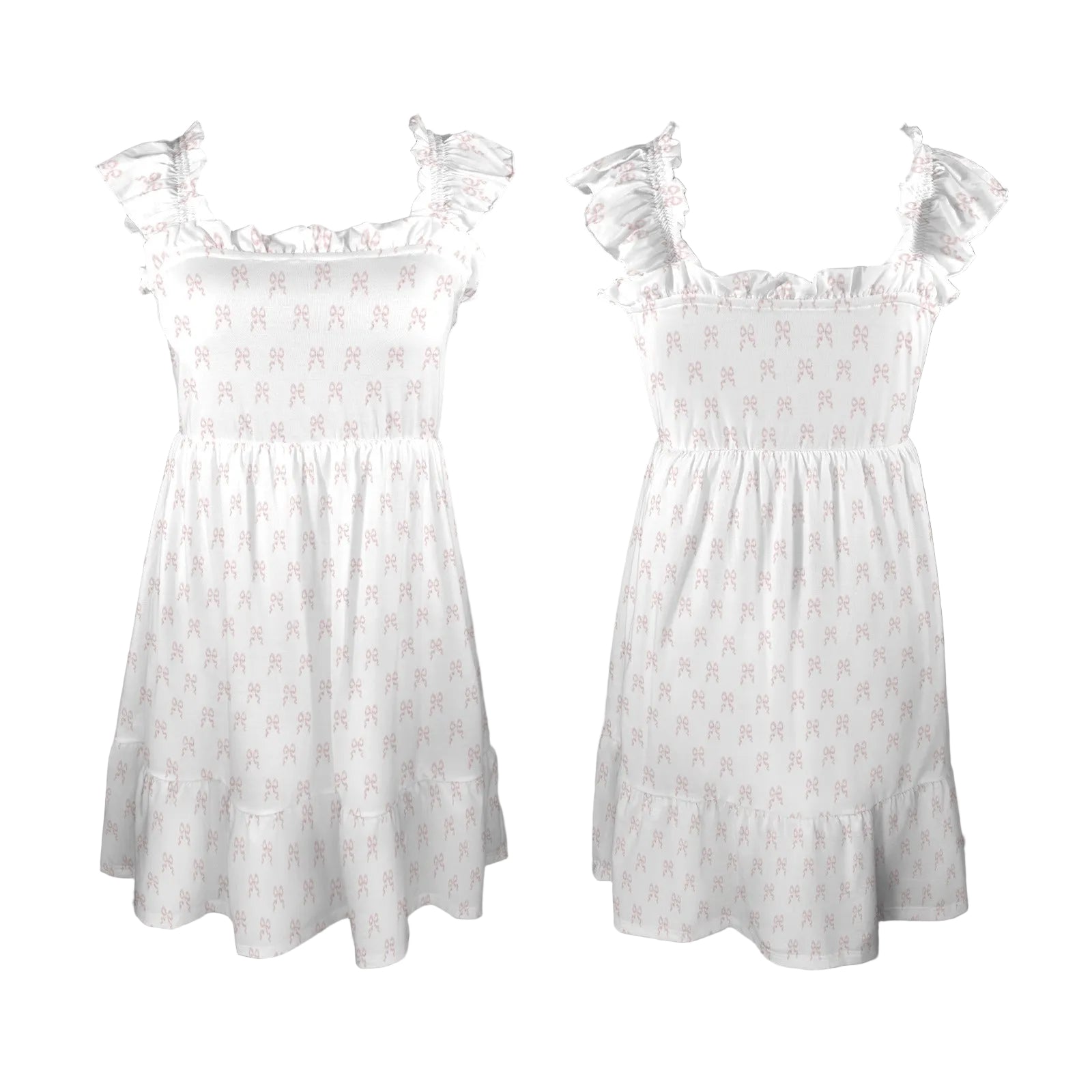 Ruffle Square Neck Dress - Collection 1 - Rococo Blush Petite