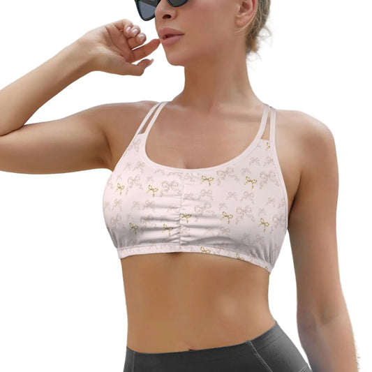 Split Strap Sports Bra - Collection 1 - Rococo Blush
