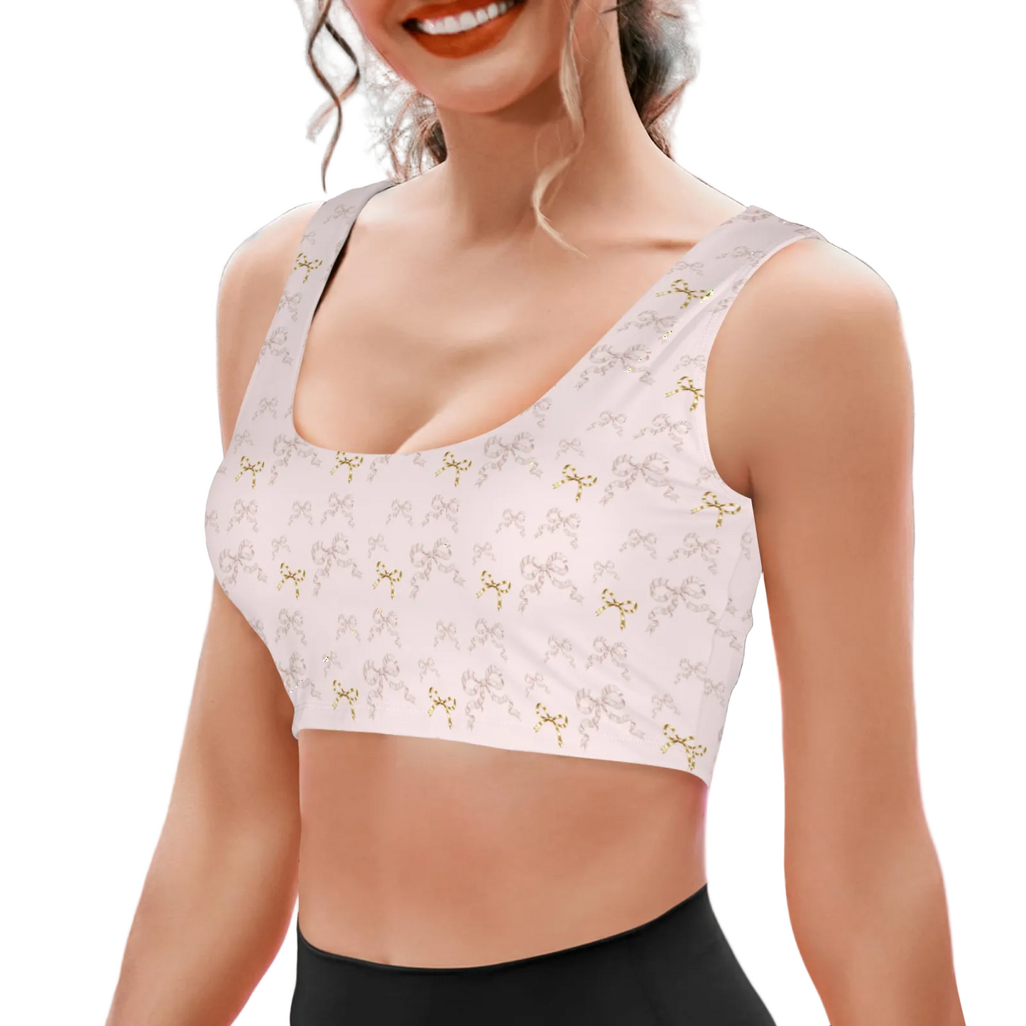 Twist Back Sports Bra - Collection 1 - Rococo Blush