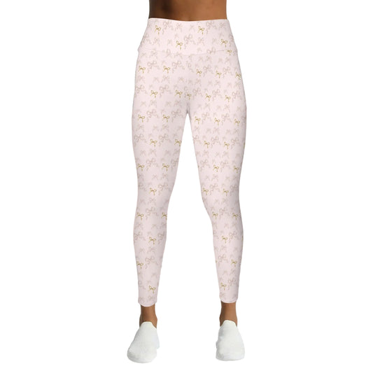 Bow Tie Leggings - Collection 1 - Rococo Blush