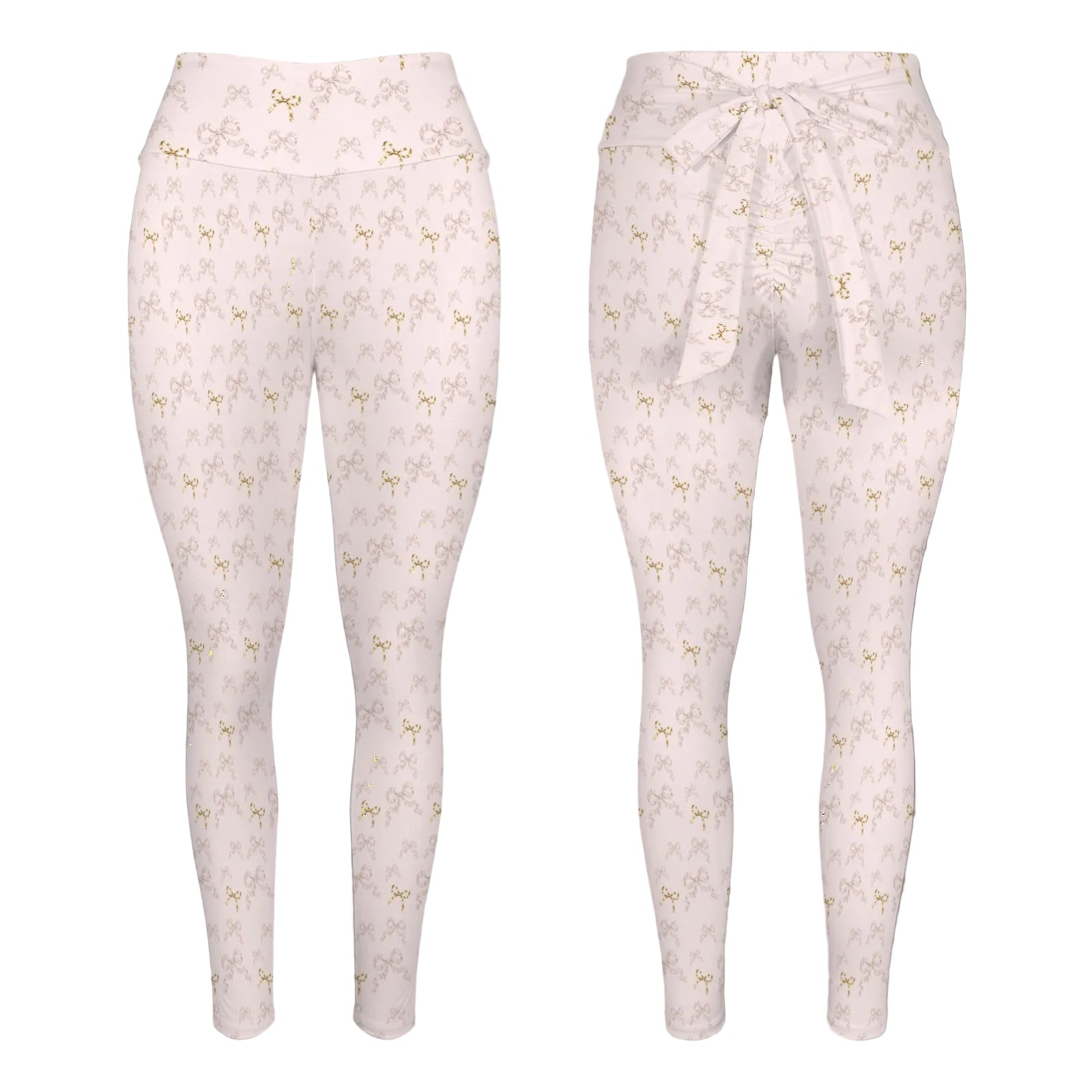 Bow Tie Leggings - Collection 1 - Rococo Blush