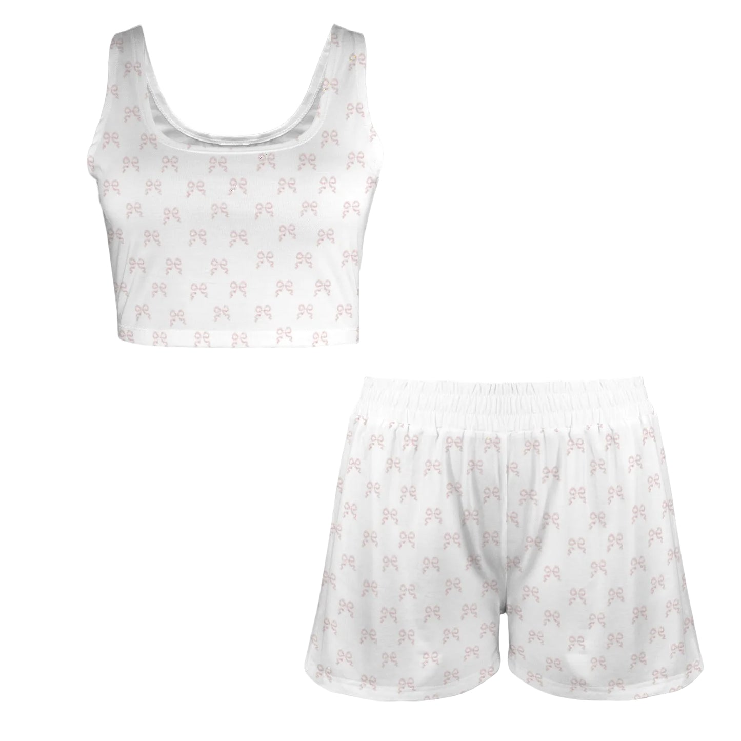 Crop Tank Top & Shorts Set - Collection 1 - Rococo Blush Petite