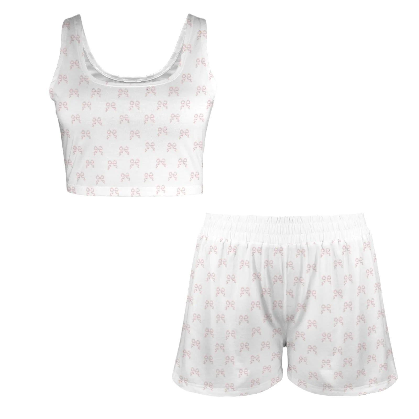 Crop Tank Top & Shorts Set - Collection 1 - Rococo Blush Petite