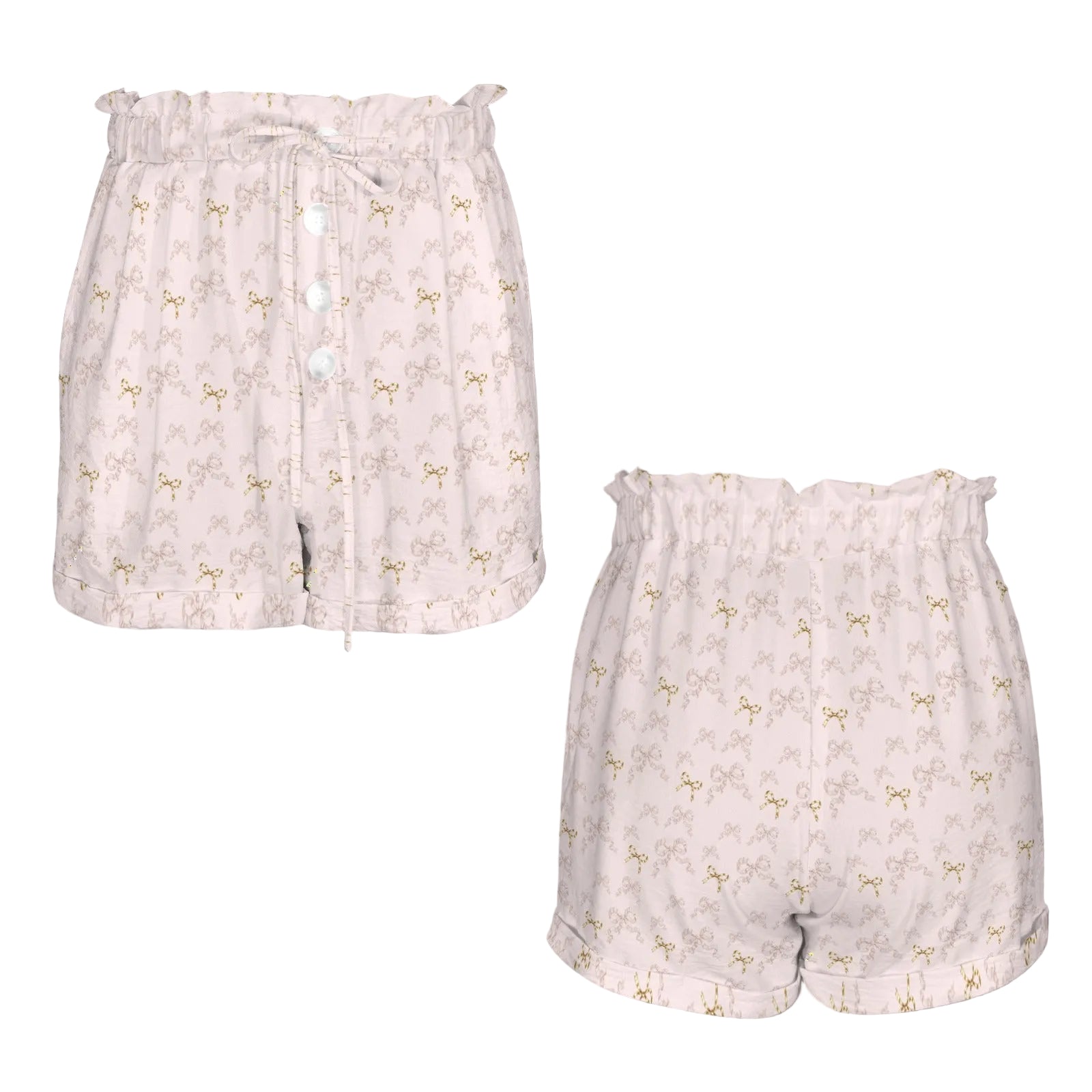 Ruched Waist Shorts - Collection I - Rococo Blush