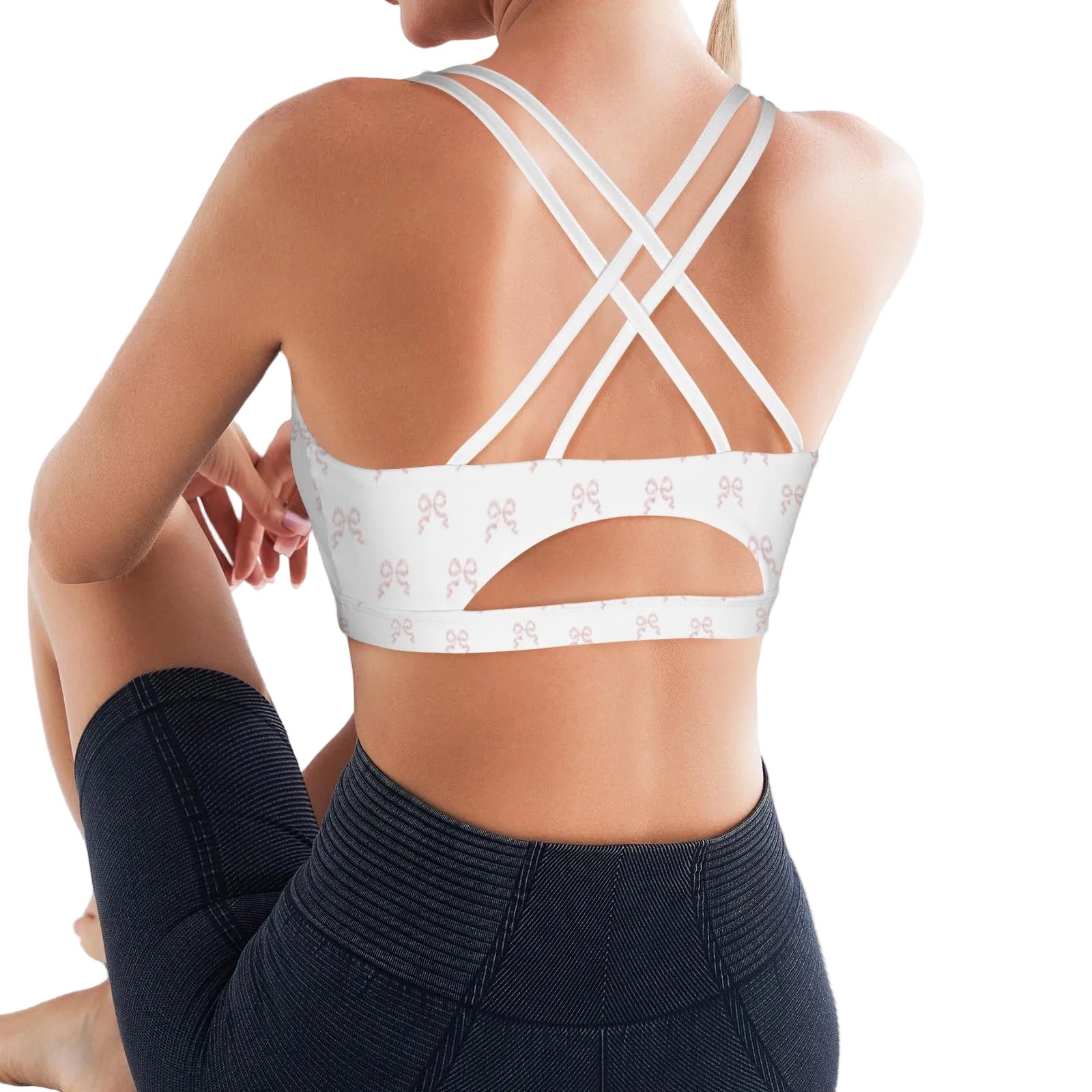 Cross Back Sports Bra - Collection 1 - Rococo Blush Petite