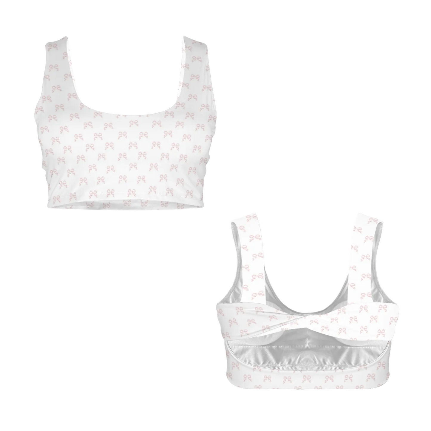 Twist Back Sports Bra - Collection 1 - Rococo Blush Petite